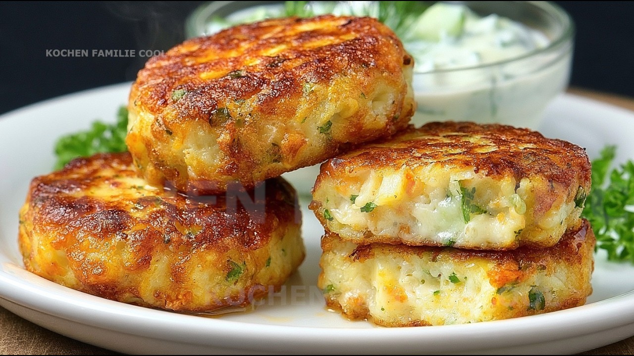 Cottage Cheese Patties with Sauce and Omelet by Kochen Familie Cool — recipe photo