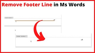 how to remove footer line from Ms word Page