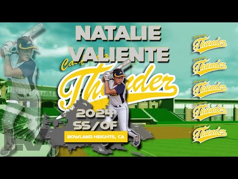 2024 Natalie Valiente Shortstop and Outfield, Softball Skills Video - Cal Thunder Levier/Gutierrez