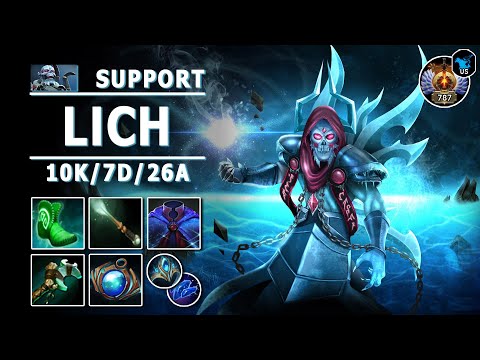 Lich Support | 7.31b | Pos 5 Lich Play | Dota 2 Immortal Gameplay