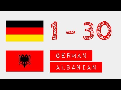 Numra nga 1 deri në 30 në gjermanisht dhe shqip