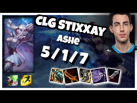 Ashe vs Miss Fortune CLG Stixxay BOT (5/1/7) Gameplay Replay - Patch 10.23