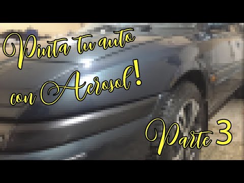 Como pintar el auto con aerosol ! (retocando la carrocería ! ) MAZDA 323 PARTE 3