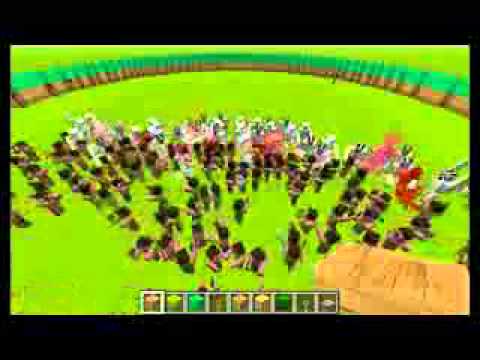 Minecraft - iron golem vs . 1000 mutants zombies