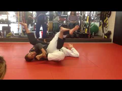 Melissa Bardfield demonstrates back take from half guard
