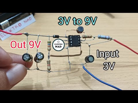 3V TO 9V DC - RANGKAIAN UNTUK MENAIKKAN TEGANGAN BATERAI