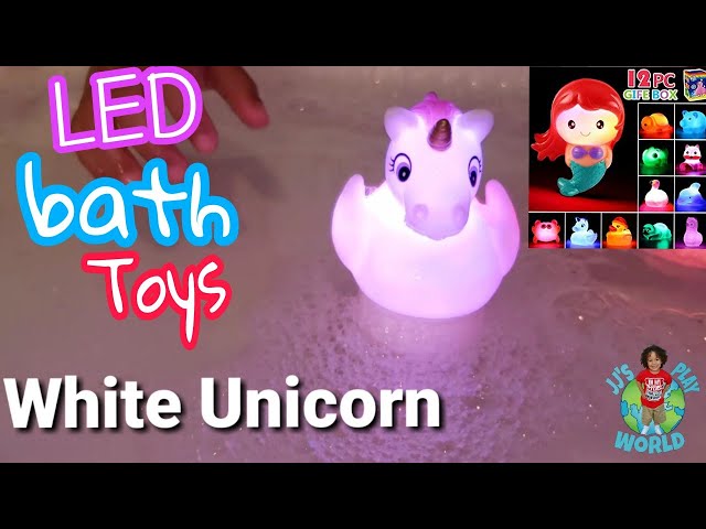 Vídeo relacionado con 8Pcs LED Floating Light Up Bath Toys, Mold Resistant Baby Bathtub Toys for 6 Months+, Light Up Animal Bath Toys for Toddlers 2 Years Old
