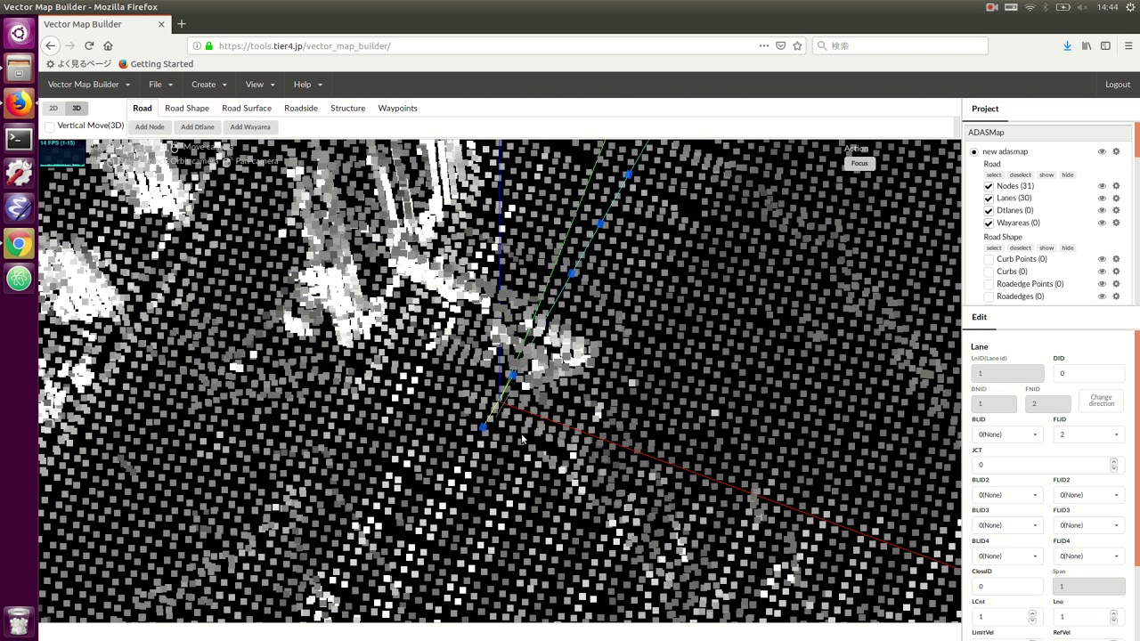 Vector Map Builder -  1. node and lane