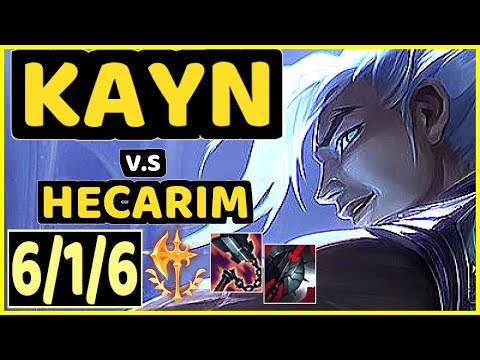 ALBETRAYBER (KAYN) vs HECARIM - 6/1/6 KDA JUNGLE GAMEPLAY - EUW Ranked GRANDMASTER