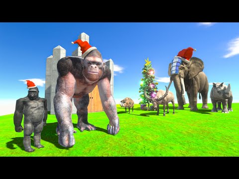 Mammals Neighbors 2.0 attack Goro's Castle at Christmas - Animal Revolt Battle Simulator