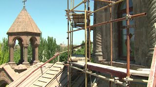 Արդեն նորոգվում է Ս․ Էջմիածնի տաճարի զանգակատանը կից Ս․ Հրեշտակապետաց մատուռը