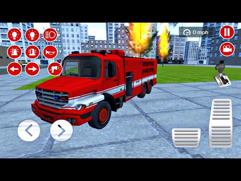 Emergency Fire Service Van Driving Simulator - Android iOS gameplay
