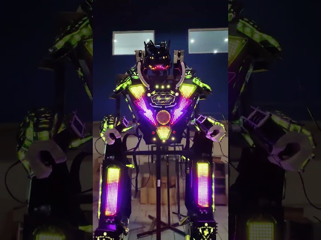 Vídeo relacionado con Earthradius Disfraz de robot LED, chaqueta luminosa con casco para bar, DJ y música (L)