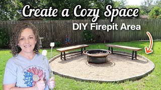 DIY BACKYARD FIREPIT AREA: STEP-BY-STEP GUIDE 🔥Create a Cozy Space