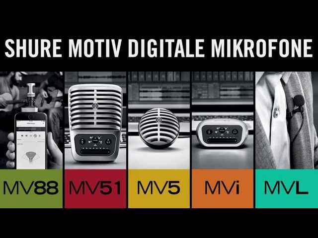 Video Teaser für Shure MOTIV™ digitale Mikrofone