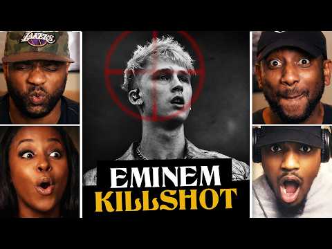 “Killshot” - BAR by BAR!🔥 (20+ REACTORS) | Eminem - MGK Diss REACTION MASHUP