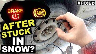 DODGE CARAVAN ABS & BRAKE WARNING LIGHTS ON AFTER STUCK IN SNOW | PROBLEM SOLVED!