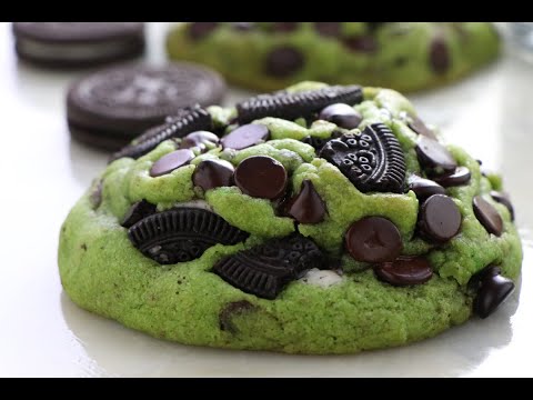 Vegan Levain Style OREO Mint Chocolate Chip Cookies