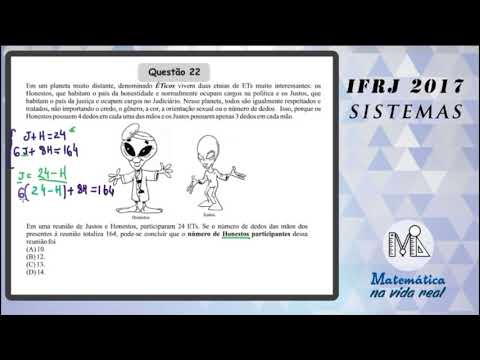 IFRJ - 2017 - QUESTÃO 22 - SISTEMAS