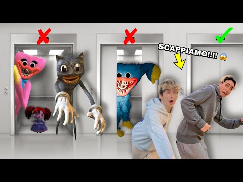 NON SCEGLIERE LA PORTA DELL’ASCENSORE SBAGLIATA! AIUTO C’È HUGGY WUGGY!! *tanti mostri*