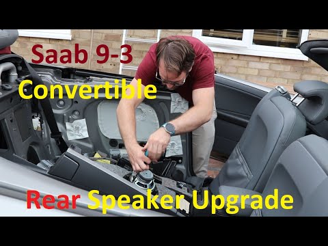 Saab 9-3 Convertible Rear Speaker Repair / Upgrade / Backrest, Bench and Rear Side Card Removal