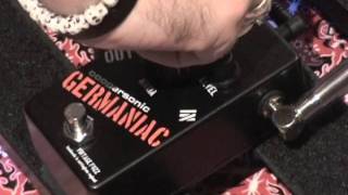 Video thumbnail for Coopersonic GERMANIAC fuzz guitar effects pedal demo with Strat by gearmanndude