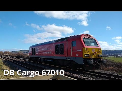 Prestatyn 27.02.2021 - DB Cargo 67010 light engine - Transport for Wales - WAG train