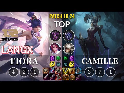 RNG Langx Fiora vs Camille Top - KR Patch 10.24