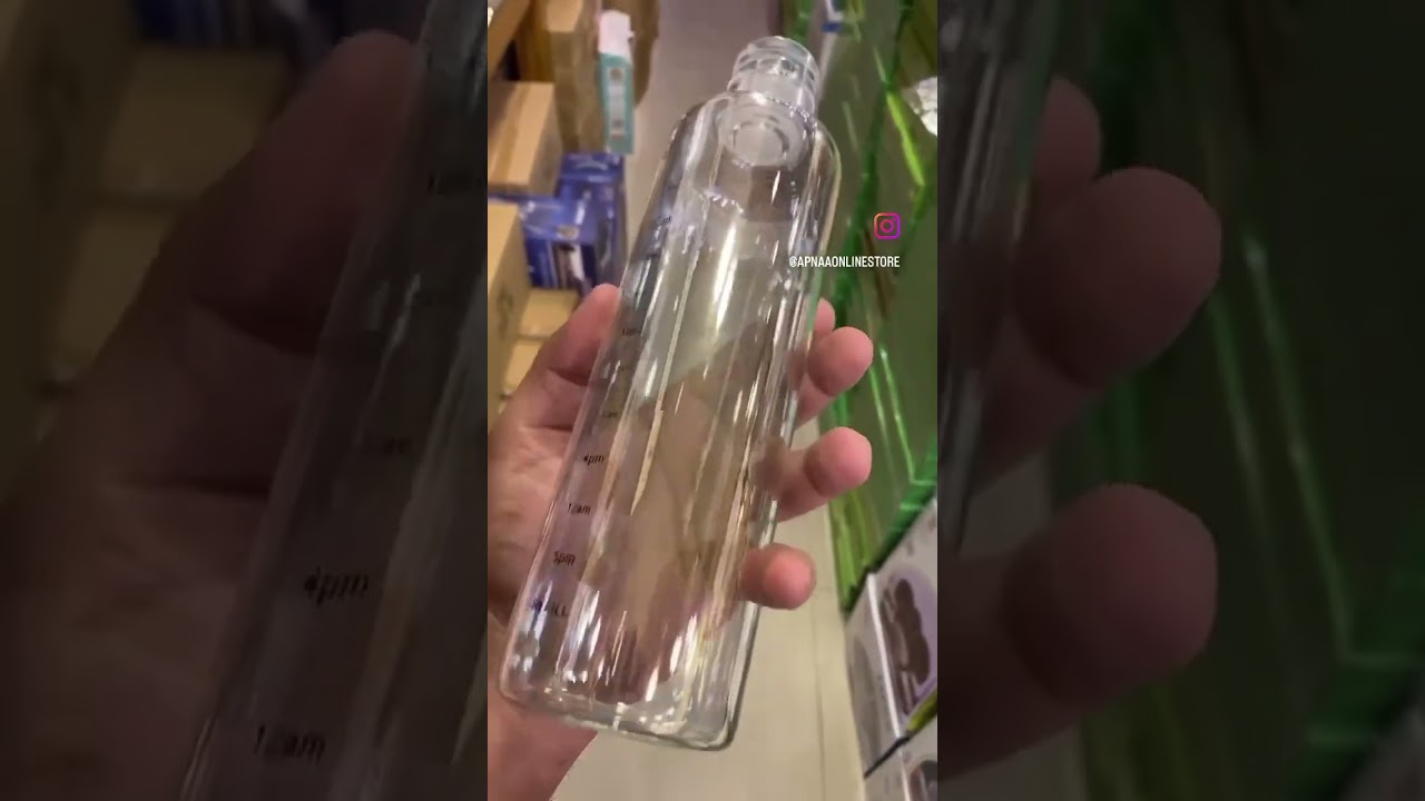 Glass Water bottle Tumbler Size:550ml Price: 1650/= 03 colors White/black/multi white