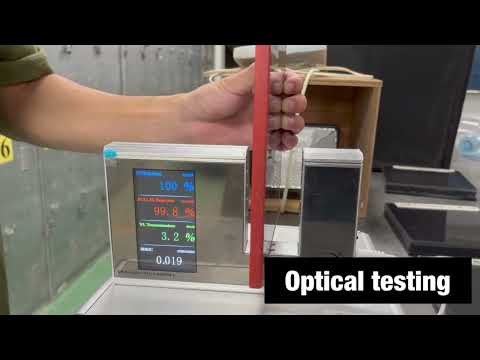 Optical and heat insulation test for solar glass