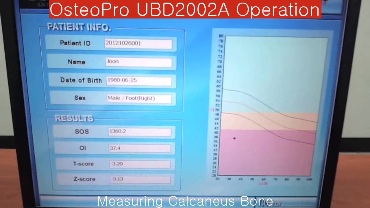 Osteopro UBD2002A Software operation