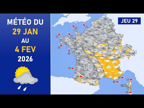 Météo du Jeudi 29 Janvier au Mercredi 4 Février 2026