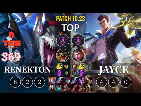 TES 369 Renekton vs Jayce Top - KR Patch 10.23
