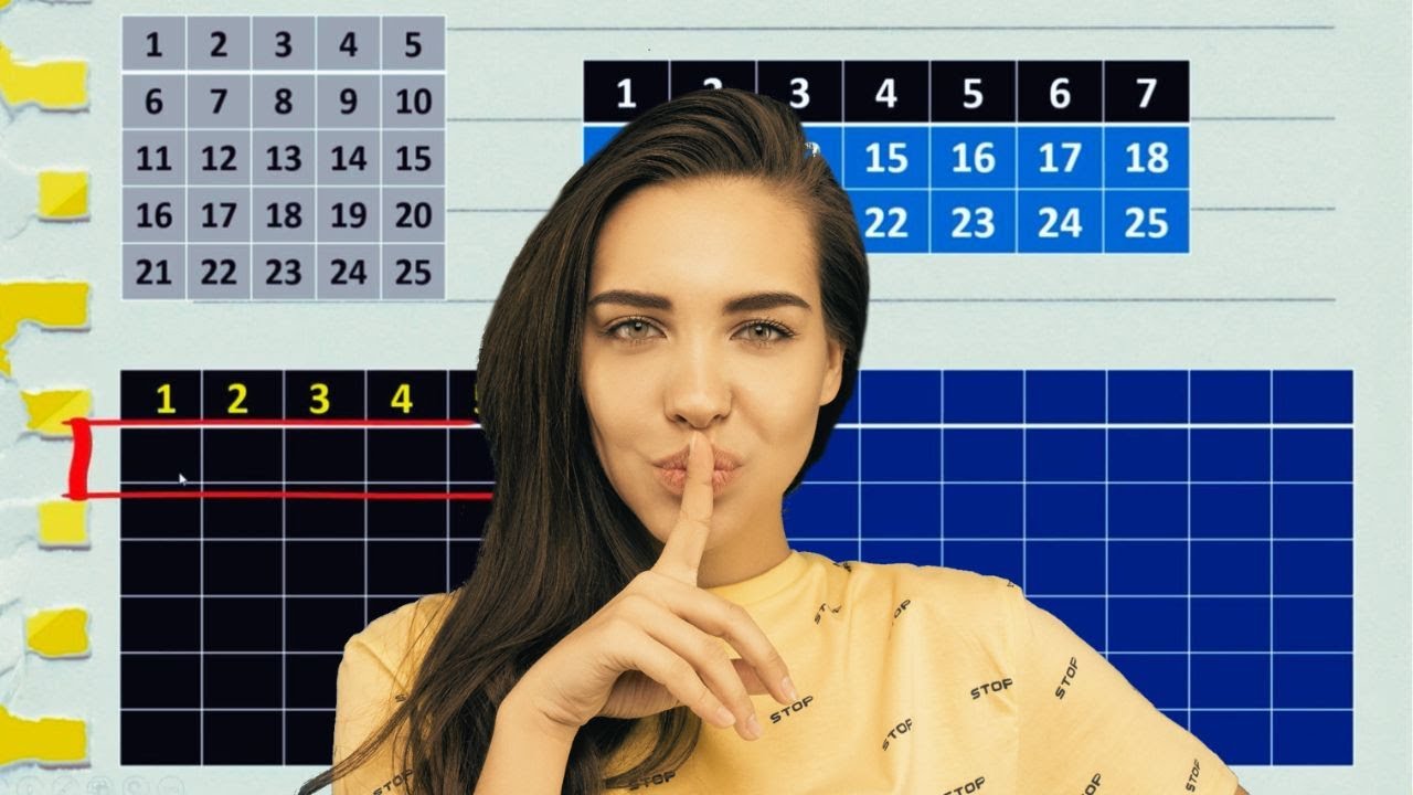 LOTOFÁCIL Método para ESCOLHER 15 DEZENAS de 21 EM 7 LINHAS