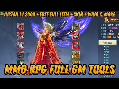 Mmo Rpg Full GM tools instan LV 2000 - Free All Item - Skin + Wing + Mount + Material & More