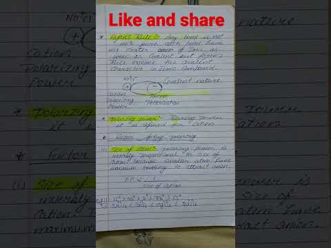 Fajan's Rule#shortsviral chemistry#polarzing power#formula