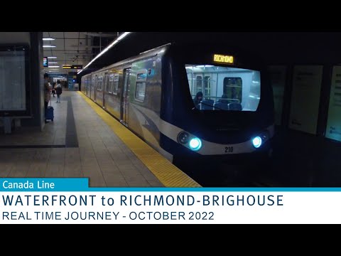 🚇 TransLink SkyTrain - Real Time Journey - Canada Line - Waterfront to Richmond-Brighouse
