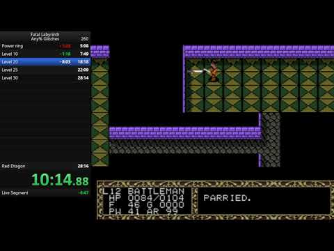 Fatal labyrinth any% 25:00 (Previous World record)