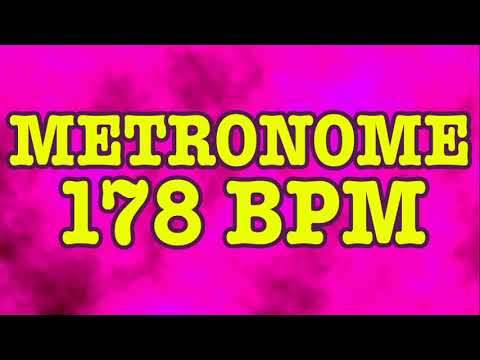 178 BPM Metronome - 10 Minute Metronome - 178BPM Click Track - 10 Minute Timer - Metrónomo 178 BPM