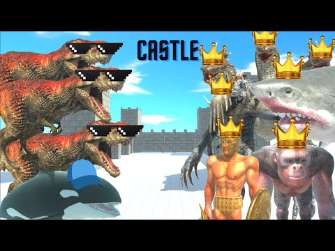 KING GORO + MEGALODON + SCOURGE + ACHILLES + MINOTAUR VS KING T REX BROTHERS + X3 CARNIVORE DINOS
