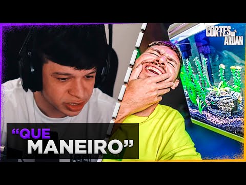 ARUAN REAGE A COMPREI UM AQUÁRIO PRO MEU QUARTO *montei ele do zero* (RENAN FIORINI)-Cortes do Aruan