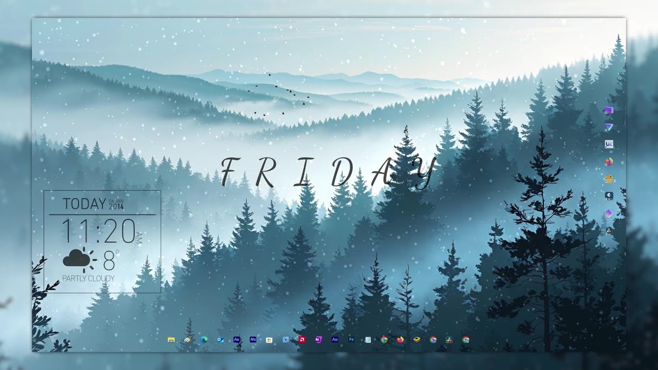 Snowy Anime Forest Live Wallpaper | Cozy Winter Desktop Setup (4K/60FPS)