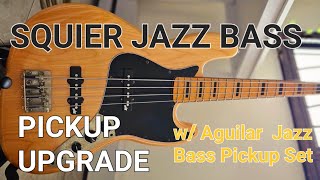 Upgrading A Squier Jazz Bass (Aguilar Jazz Pick-up) #diy #luthier