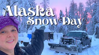 Alaska Cabin Life - Snow Day shuts it all down