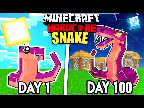 I Survived 100 Days as SNAKE in Minecraft Hardcore (Hindi)