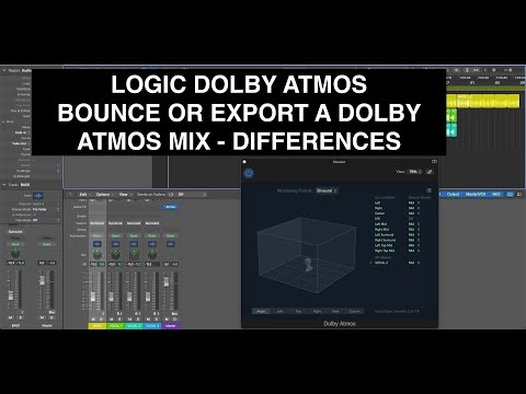 LOGIC PRO 10.7 DOLBY ATMOS - BOUNCE OR EXPORT A DOLBY ATMOS MIX - DIFFERENCES AND OPTIONS
