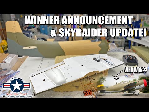 Legend Hobby A-1 Skyraider Update & Seagull P-47 Winner Announcement!!