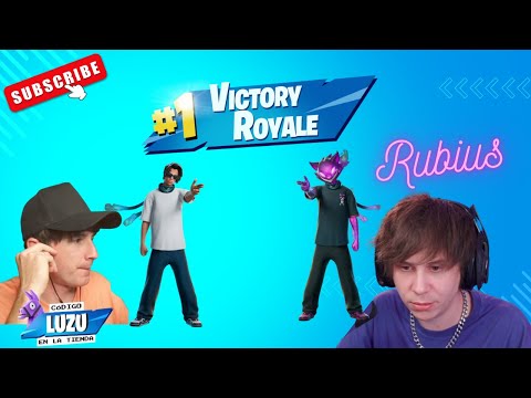 Rubius y Luzu jugando con su Skin #fortnite #luzu #twitch