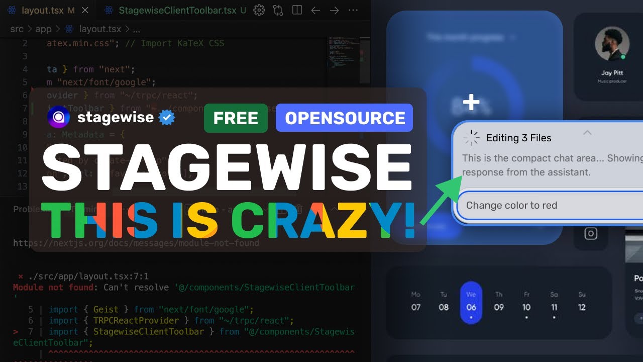 Stagewise + Cursor, Windsurf: Make YOUR AI Coder 10X Better with this OPENSOURCE TOOL!