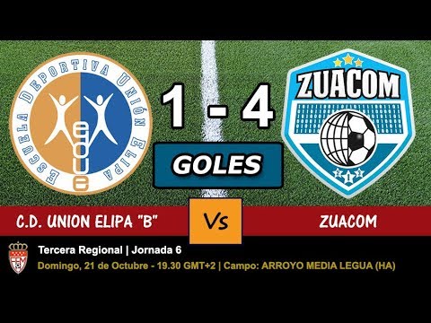 Vídeo de los goles del partido UNION ELIPA B 1 - ZUACOM 4, JORNADA 6